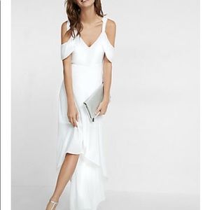EXPRESS cold shoulder maxi dress